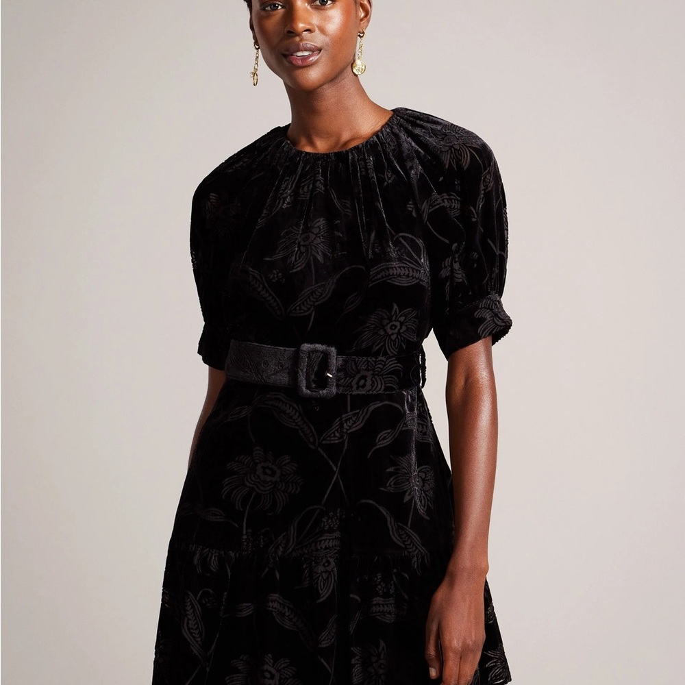 Elegant Black Floral Dress